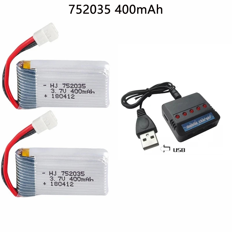 Eachine Drone E58 - Batterie de drone 752035 3.7V 400mAh